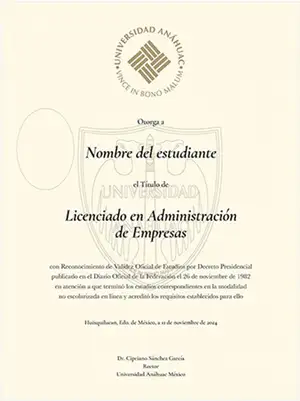 Título Anáhuac de licenciatura