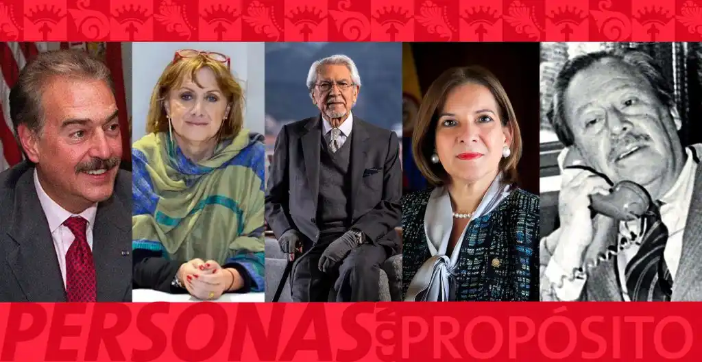 5 líderes colombianos que estudiaron en U.Rosario: Andrés Pastrana, Mónica de Grieff, Pedro Gómez Barrero, Margarita Cabello y Hernando Santos Castillo.