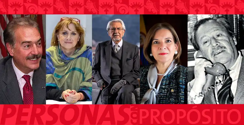 5 líderes colombianos que estudiaron en U.Rosario: Andrés Pastrana, Mónica de Grieff, Pedro Gómez Barrero, Margarita Cabello y Hernando Santos Castillo.